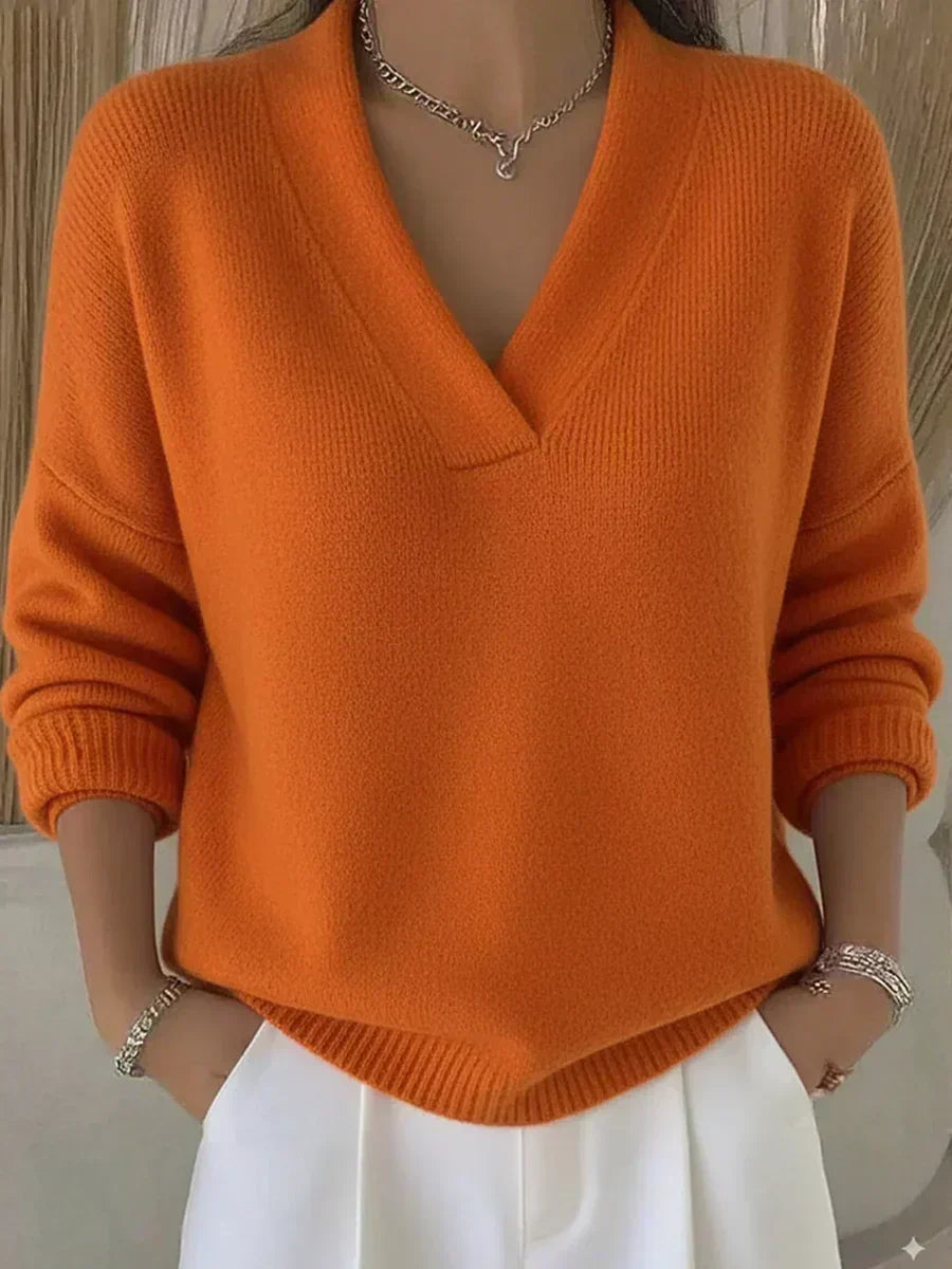 Vivelle relaxed V-neck jumper, fifth colourway | Ellie Dublin
