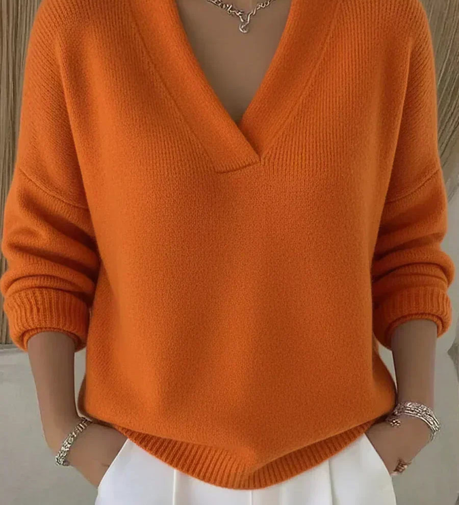 Vivelle relaxed V-neck jumper, fifth colourway | Ellie Dublin