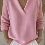 Vivelle relaxed V-neck jumper, second colourway | Ellie Dublin