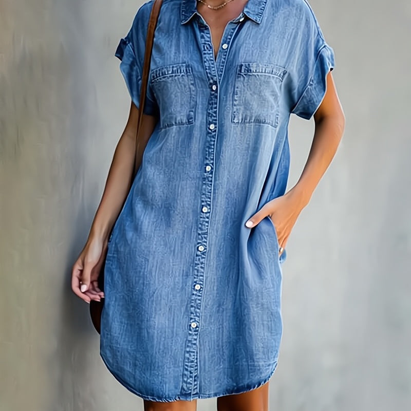 Suzanne | Button-Up Shirt Dress – view 2