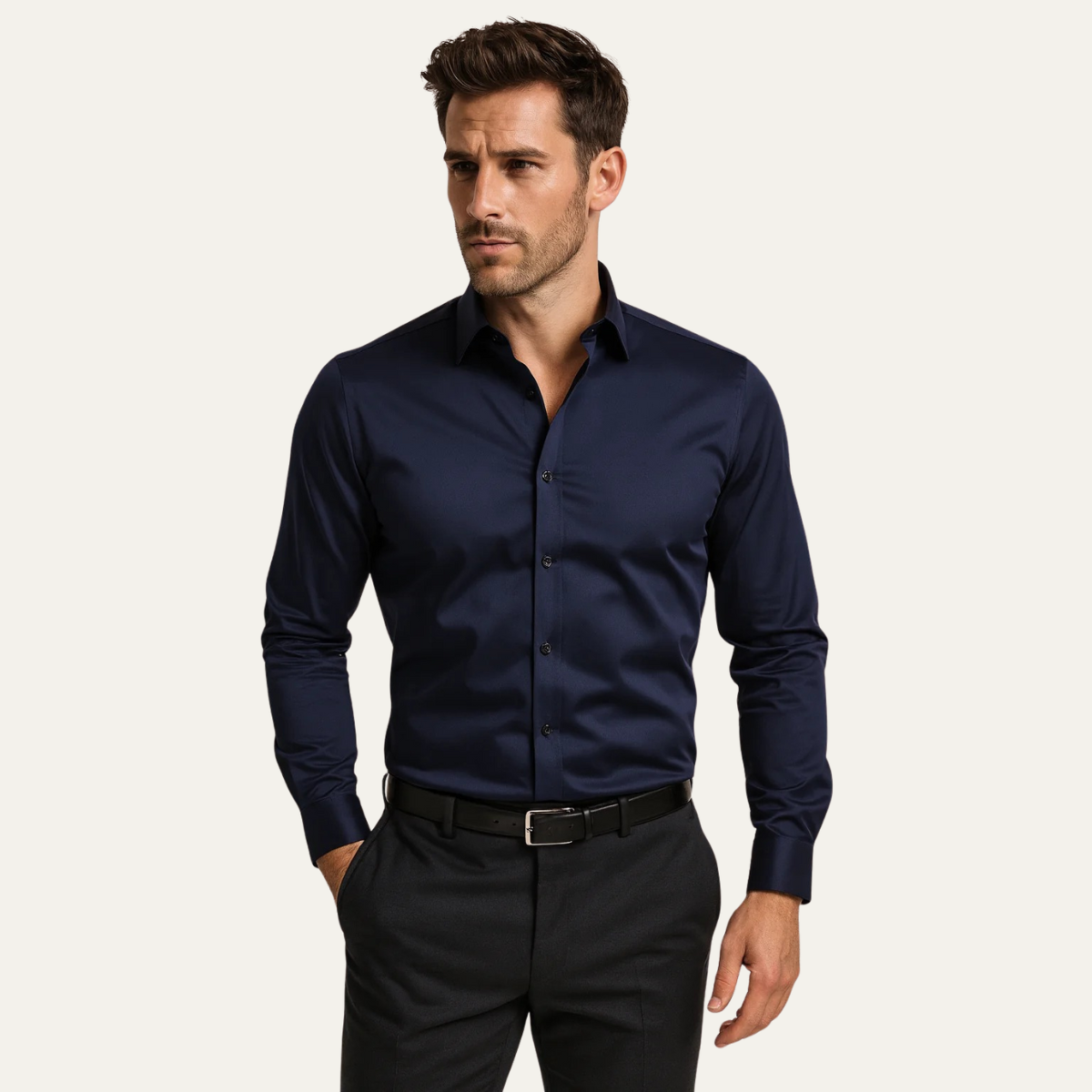 The Grosseto Men’s Classic Button Up Dress Smart Shirt – view 2