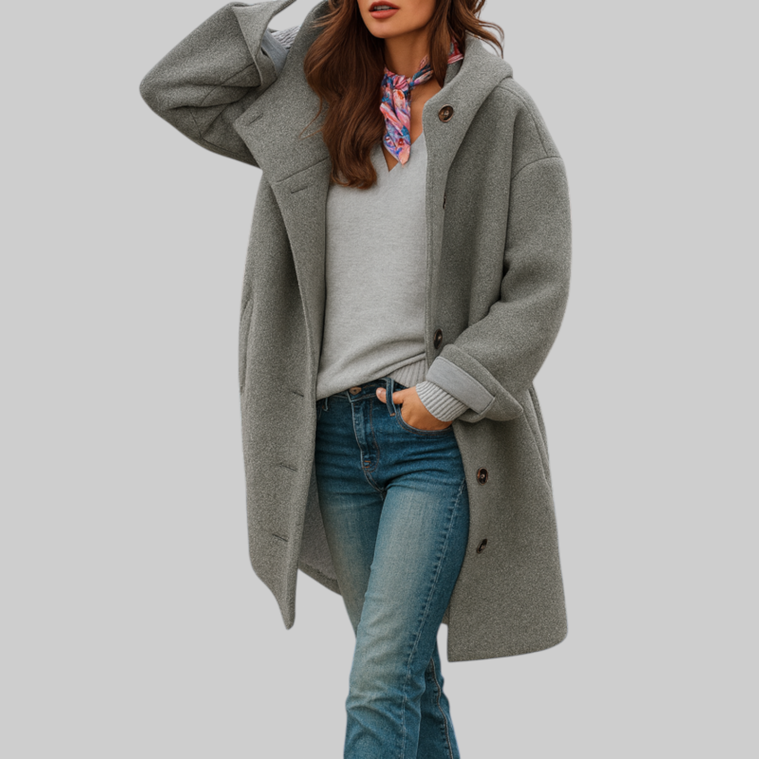 Freja | Comfortable Mid-Length Everyday Coat – view 5