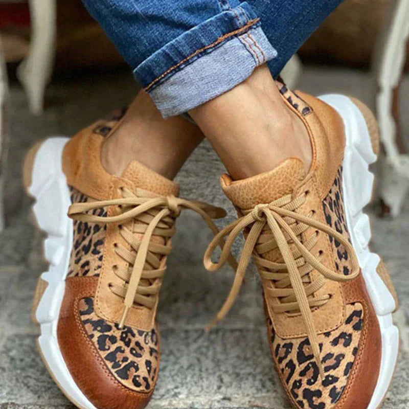 Lucie | Comfortable Leopard Trainers – view 6