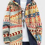 Clodagh kaleidoscopic geometric hooded cardigan | Ellie Dublin