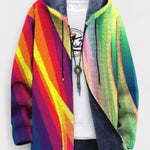 Una vibrant patterned hooded cardigan for women | Ellie Dublin