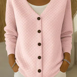 Laverne quilted button-front cardigan | Ellie Dublin