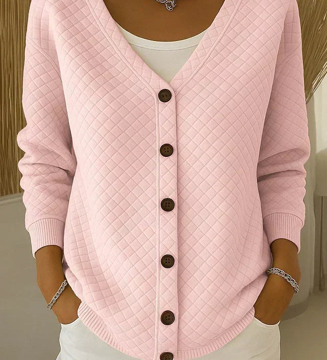 Laverne quilted button-front cardigan | Ellie Dublin