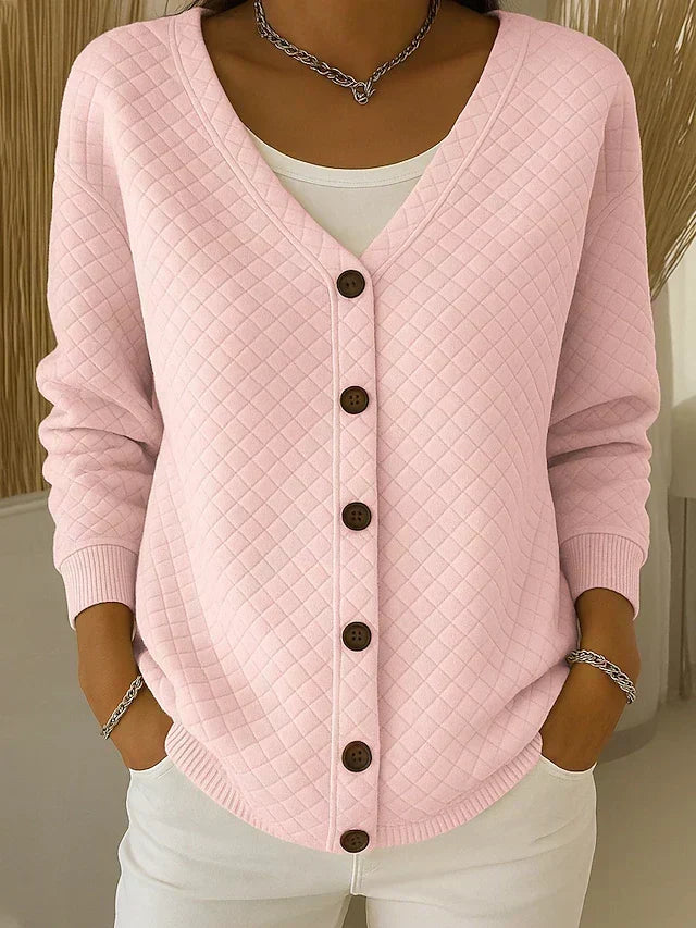 Laverne quilted button-front cardigan | Ellie Dublin