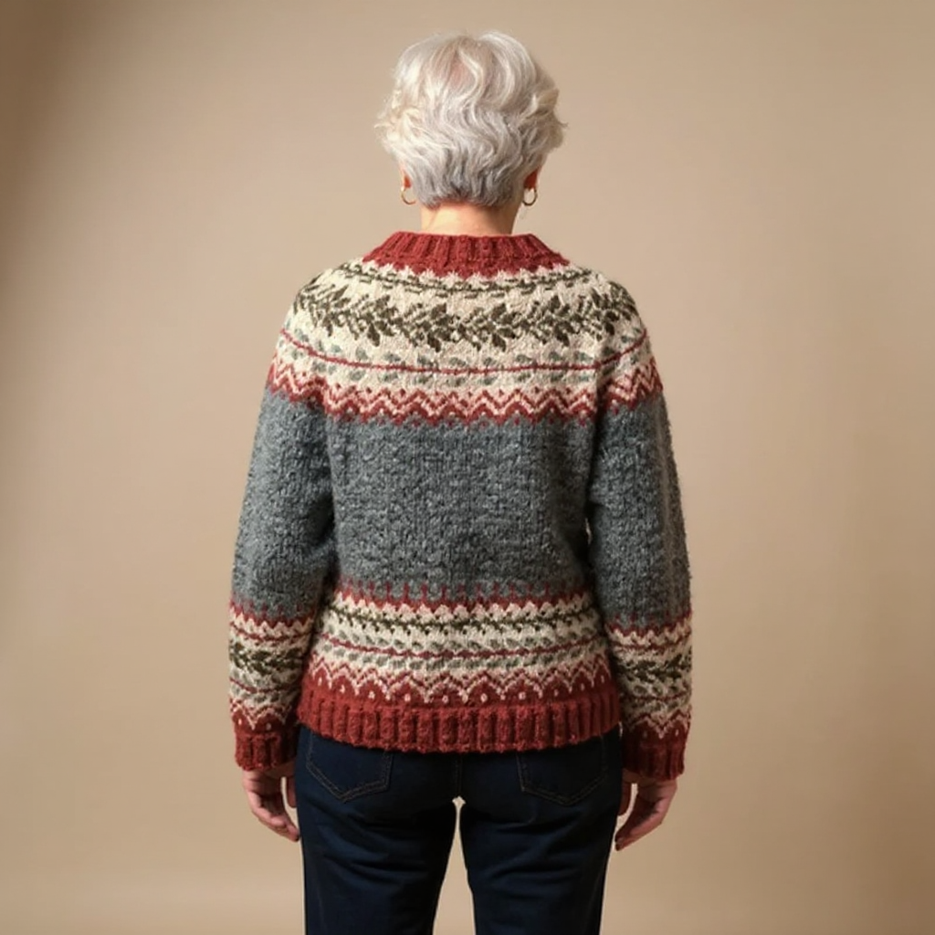 Jessica vintage Icelandic cardigan, third view | Ellie Dublin