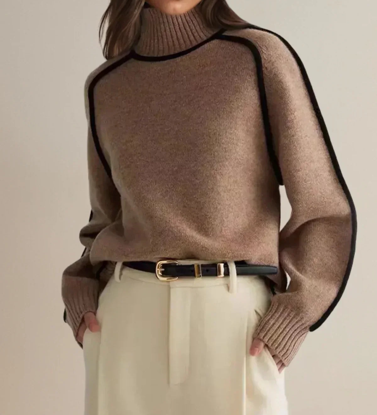 Sandrine | Chic Roll Neck Sweater – view 3