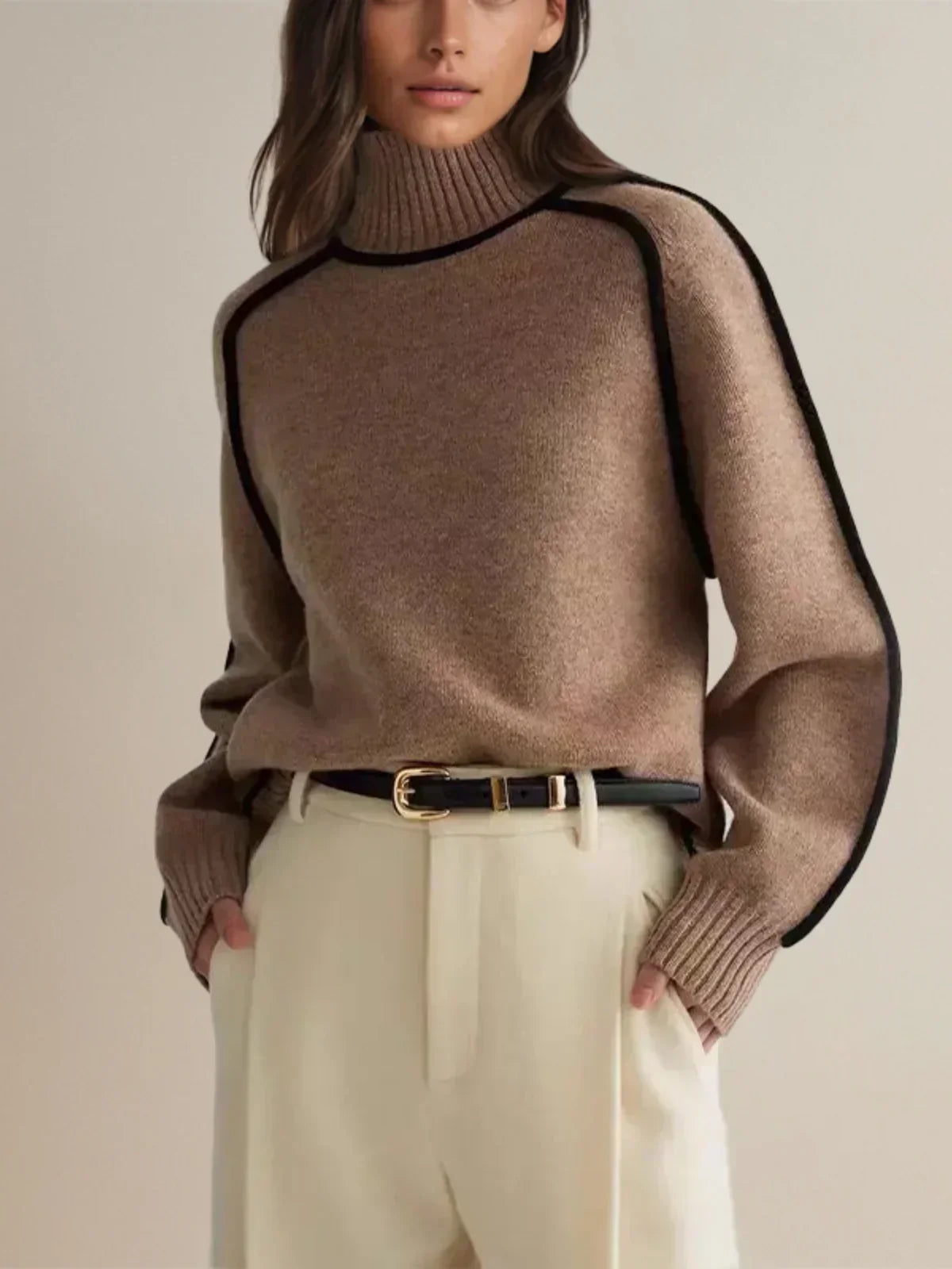 Sandrine | Chic Roll Neck Sweater – view 3