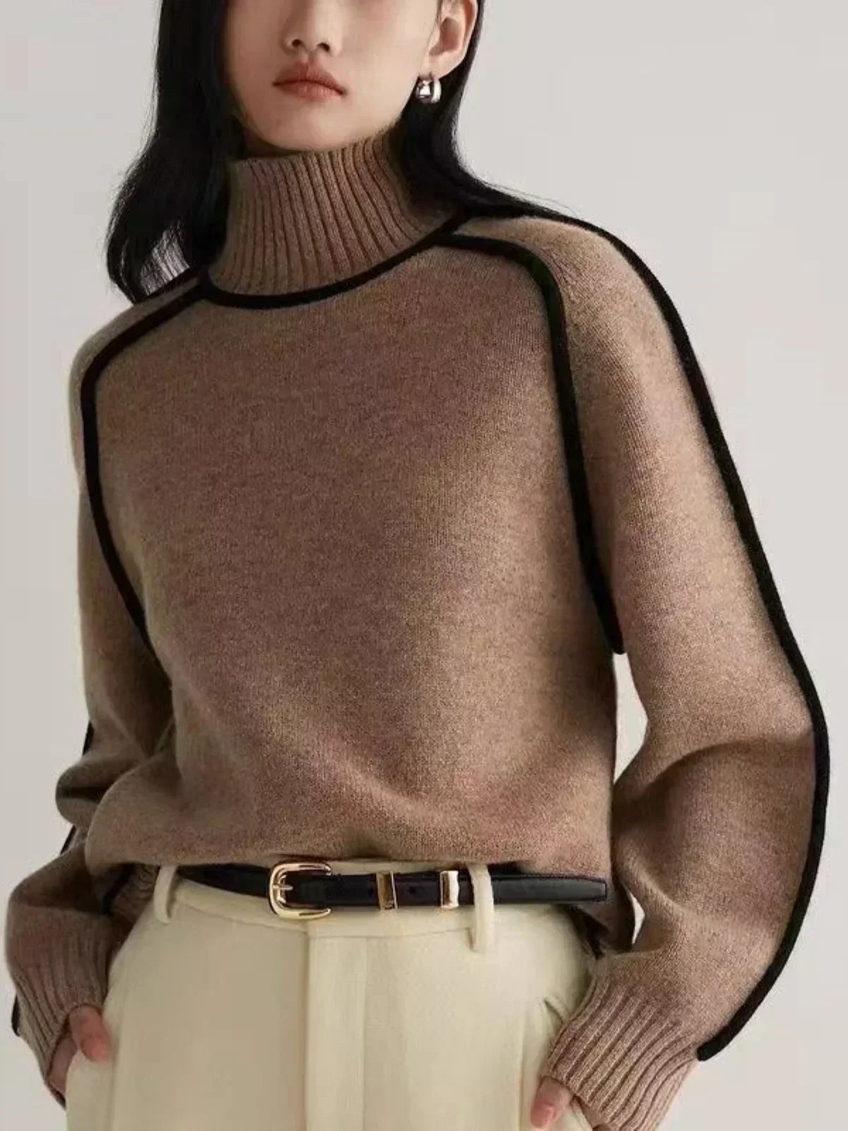 Sandrine | Chic Roll Neck Sweater – view 5