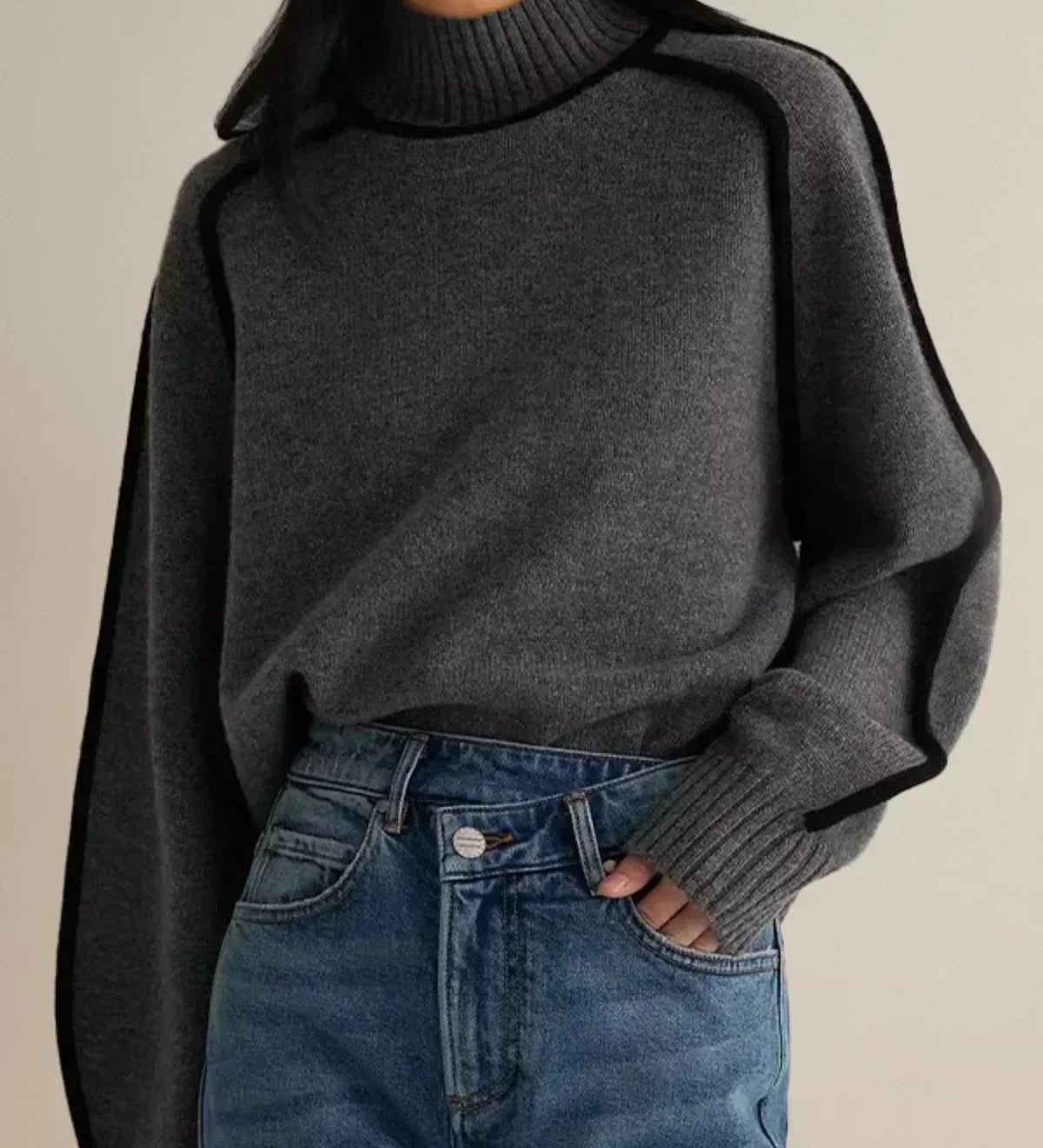 Sandrine | Chic Roll Neck Sweater – view 9