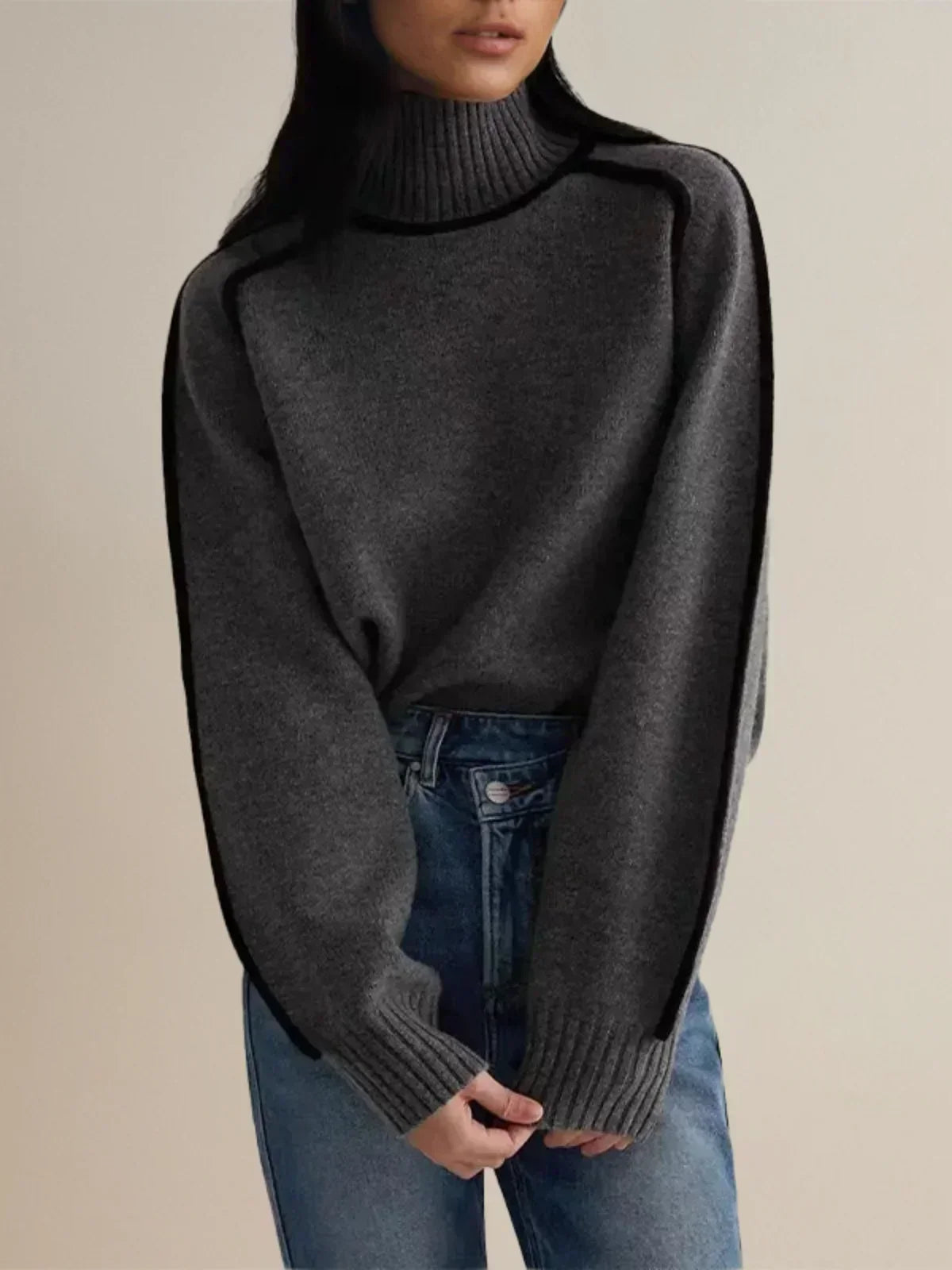Sandrine | Chic Roll Neck Sweater – view 10