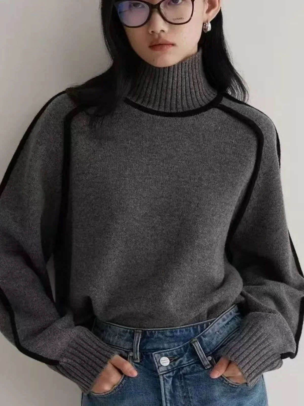 Sandrine | Chic Roll Neck Sweater – view 11