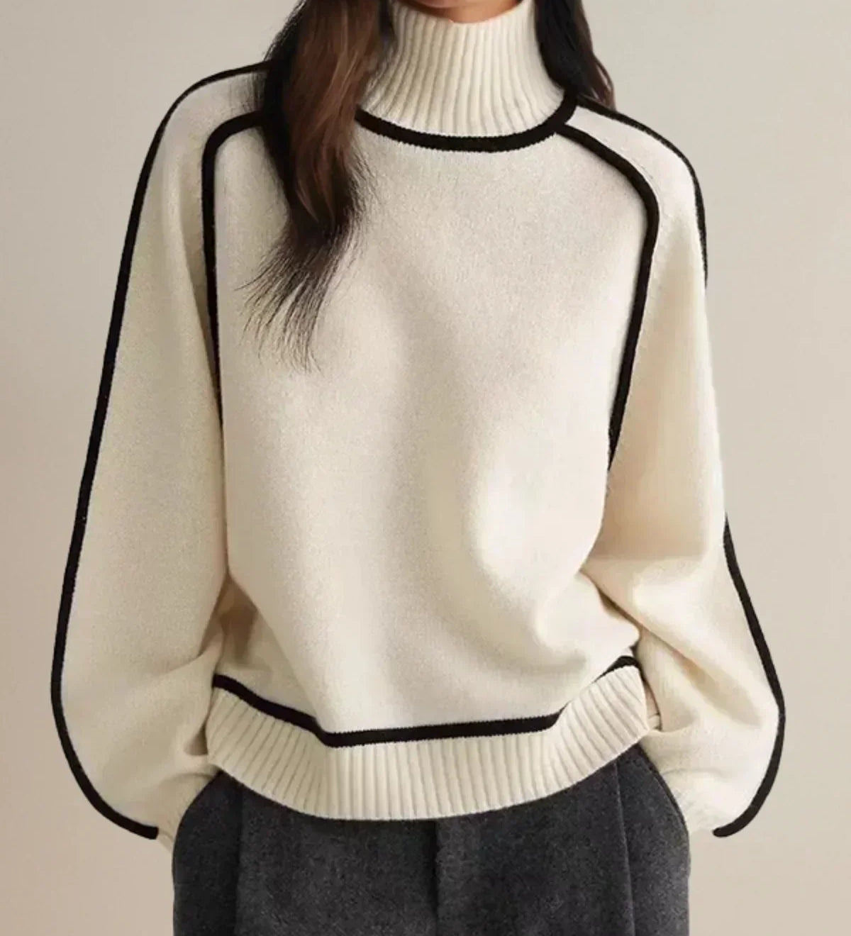 Sandrine | Chic Roll Neck Sweater – view 6