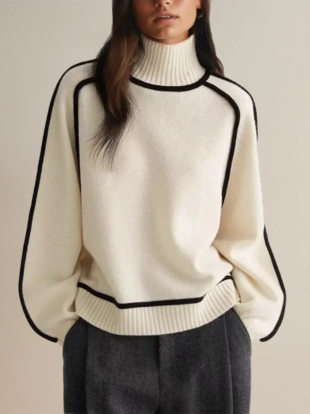 Sandrine | Chic Roll Neck Sweater – view 6