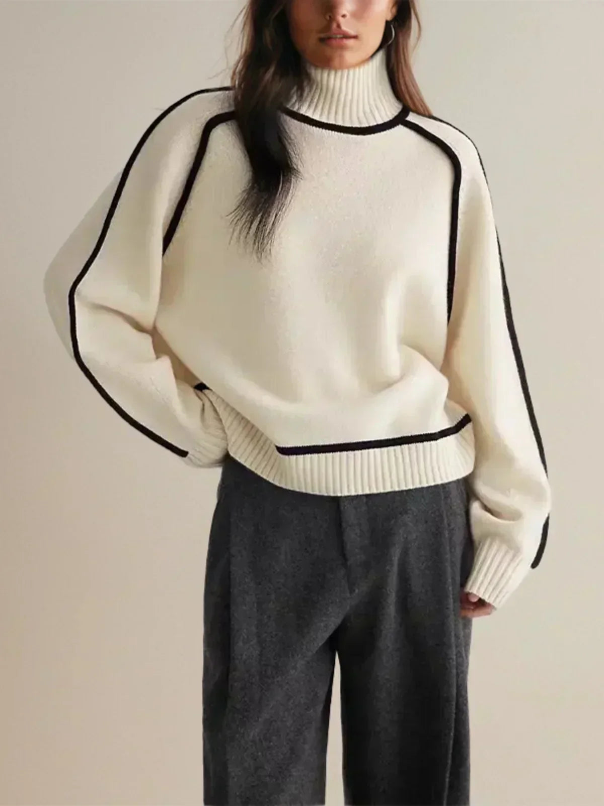 Sandrine | Chic Roll Neck Sweater – view 7