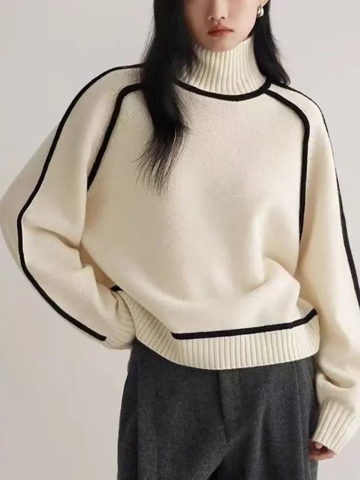 Sandrine | Chic Roll Neck Sweater – view 8