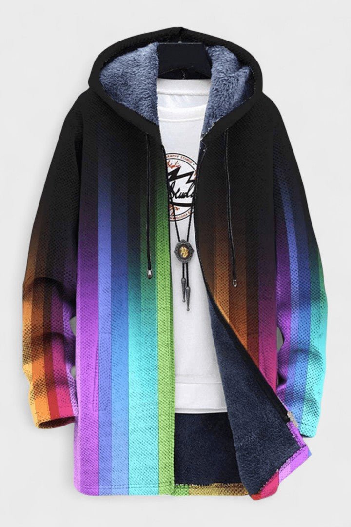 Laoise vertical stripe hooded cardigan for women | Ellie Dublin