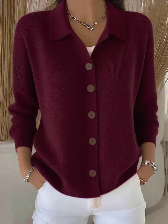 Josephine button-front collared cardigan | Ellie Dublin