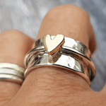 Melly - Silver Love Ring – view 3