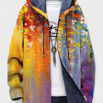 Dervla art-inspired print hooded cardigan | Ellie Dublin