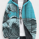 Muireann wave pattern hooded cardigan for women | Ellie Dublin