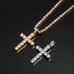 Moissanite Cross Pendant Necklace – view 2