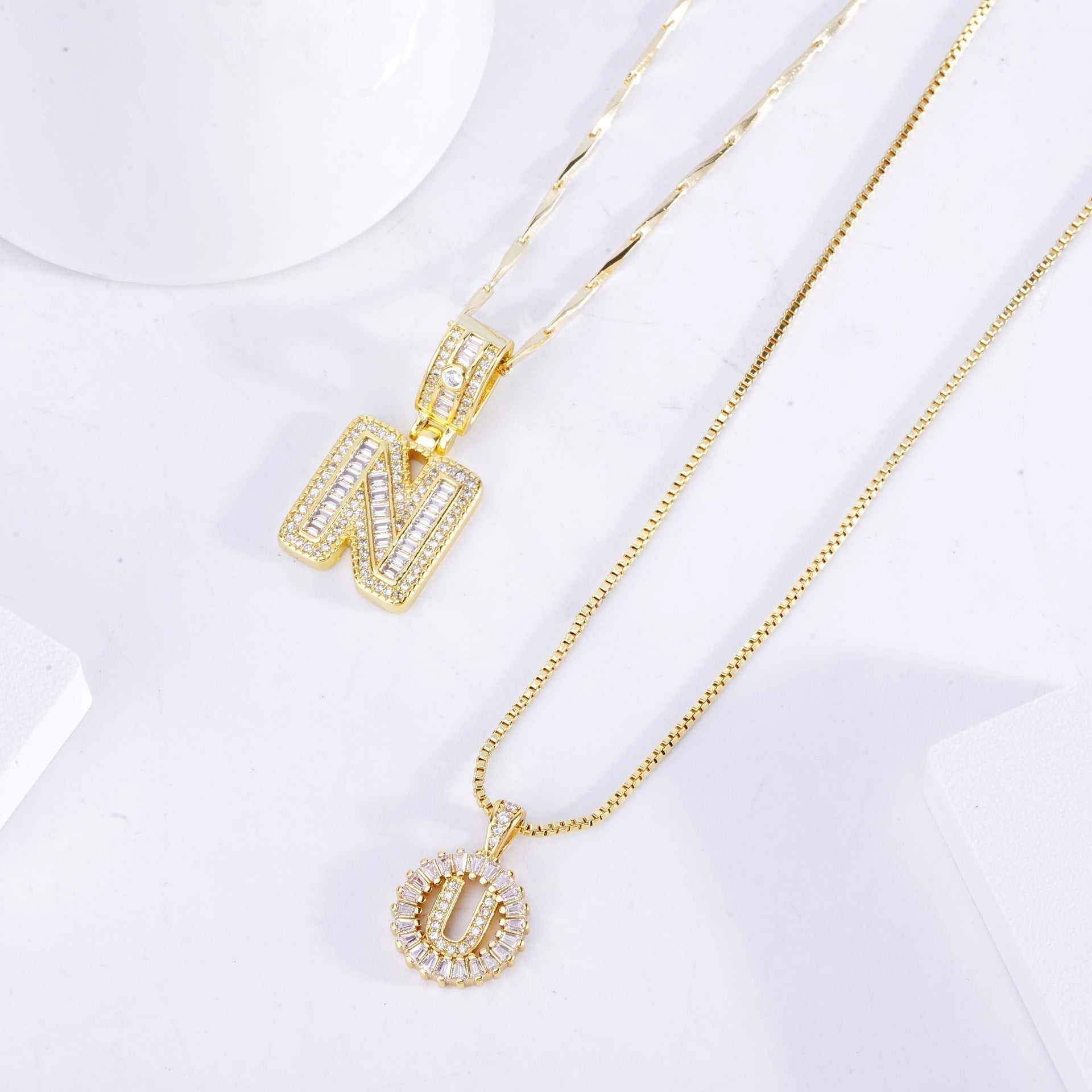 Moissanite Initial Pendant – view 2
