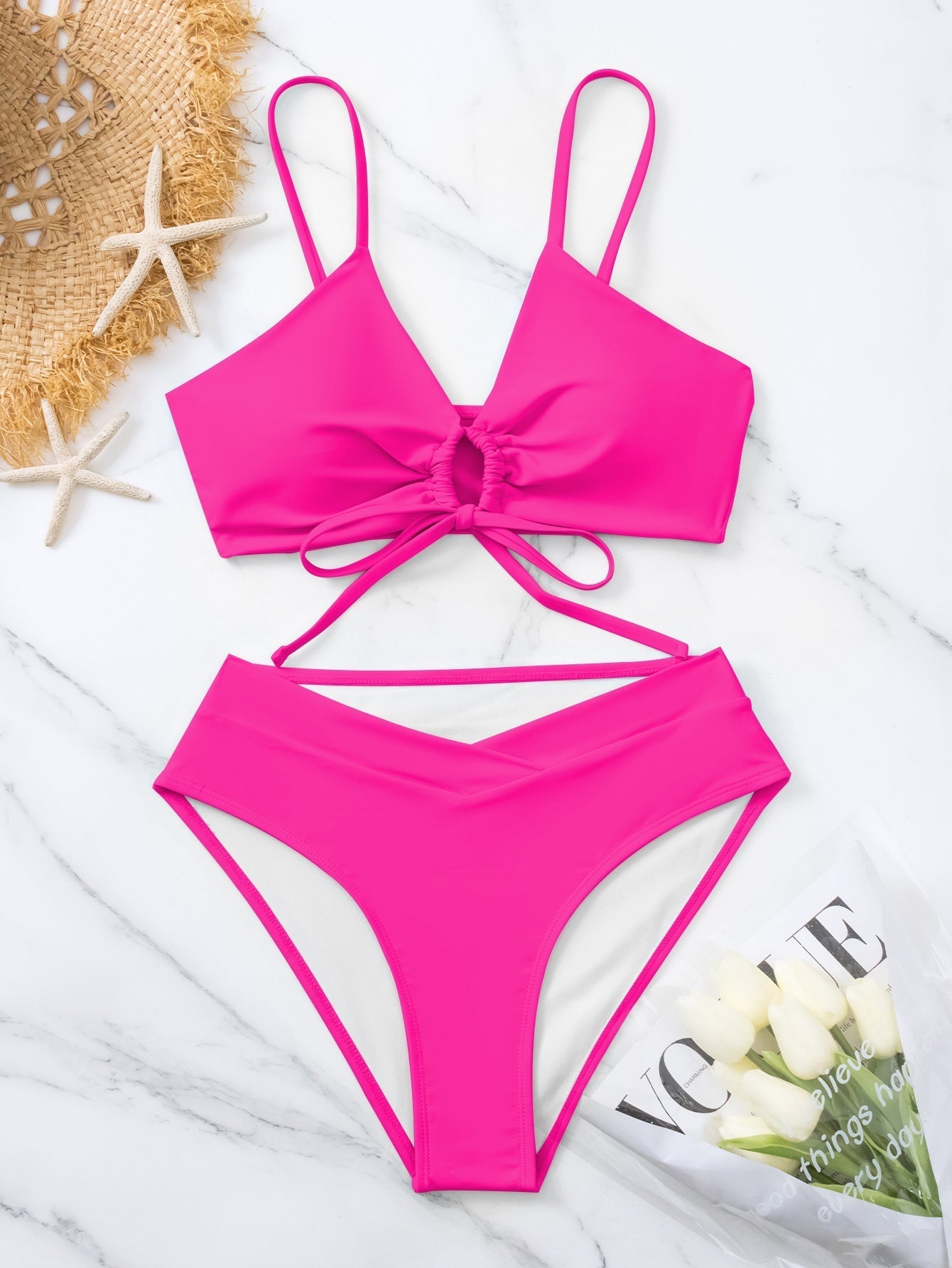 Clotilde | Front Knot Two-Piece Bikini Set – view 17