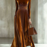 Marie | Pleated Maxi Dress – view 6