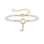 Gold Auden Initial Letter Bracelets – view 5