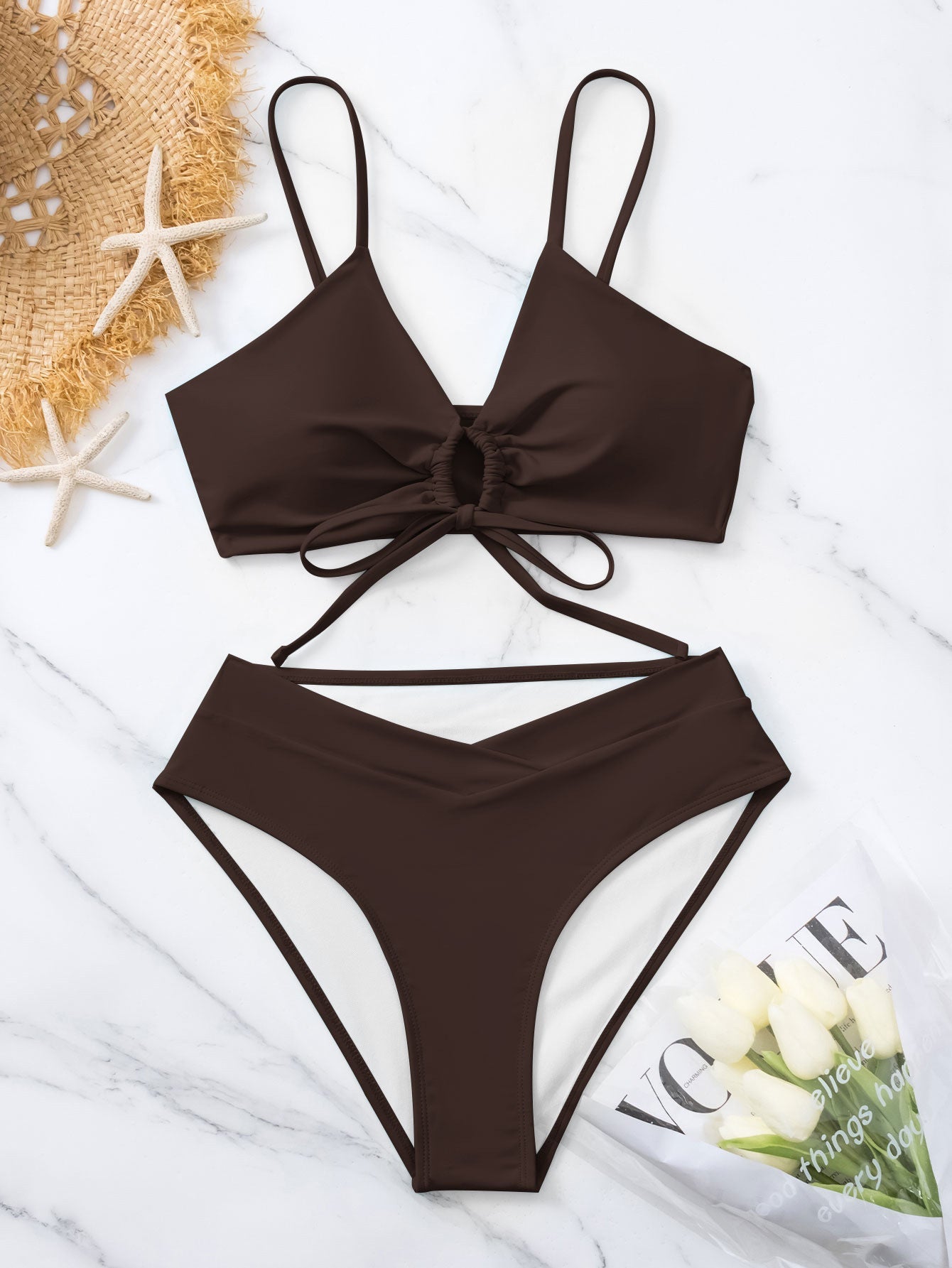 Clotilde | Front Knot Two-Piece Bikini Set – view 14