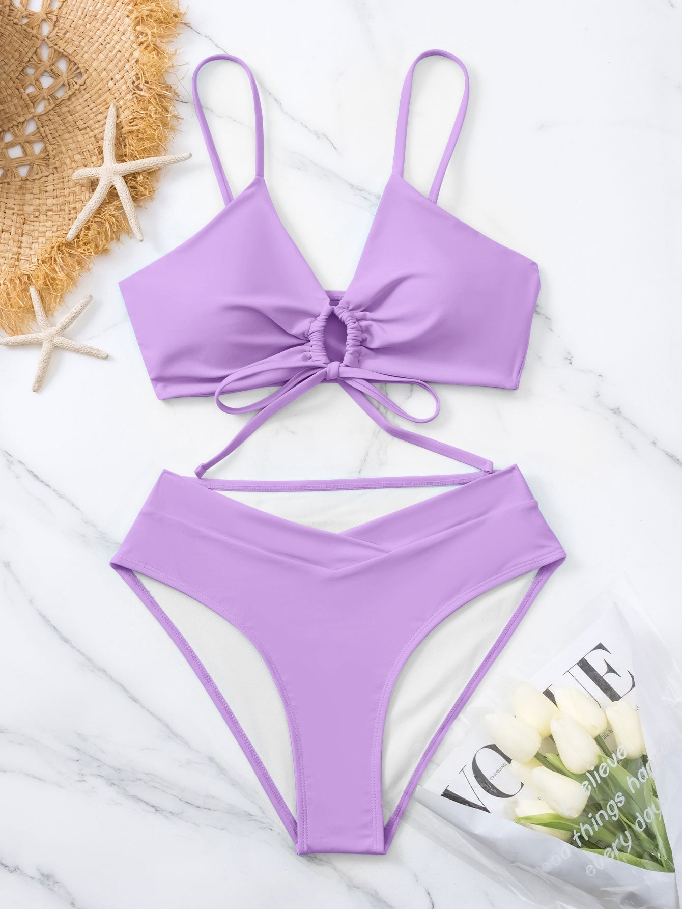 Clotilde | Front Knot Two-Piece Bikini Set – view 15