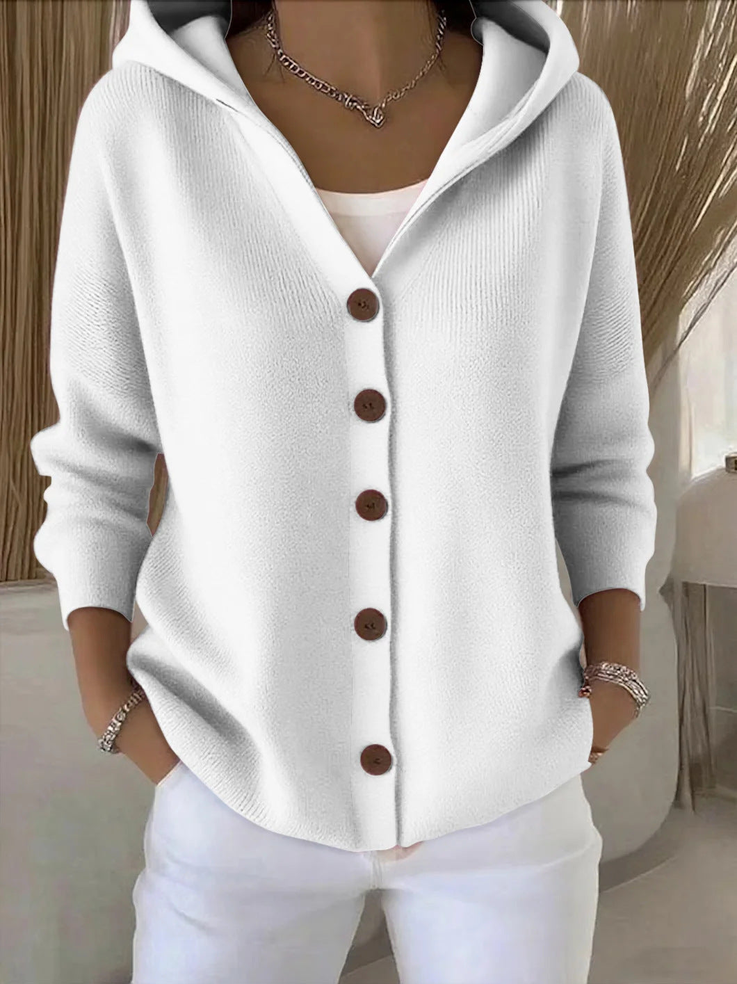 Darienne hooded knit cardigan, fifth colourway | Ellie Dublin