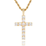Moissanite Cross Pendant Necklace