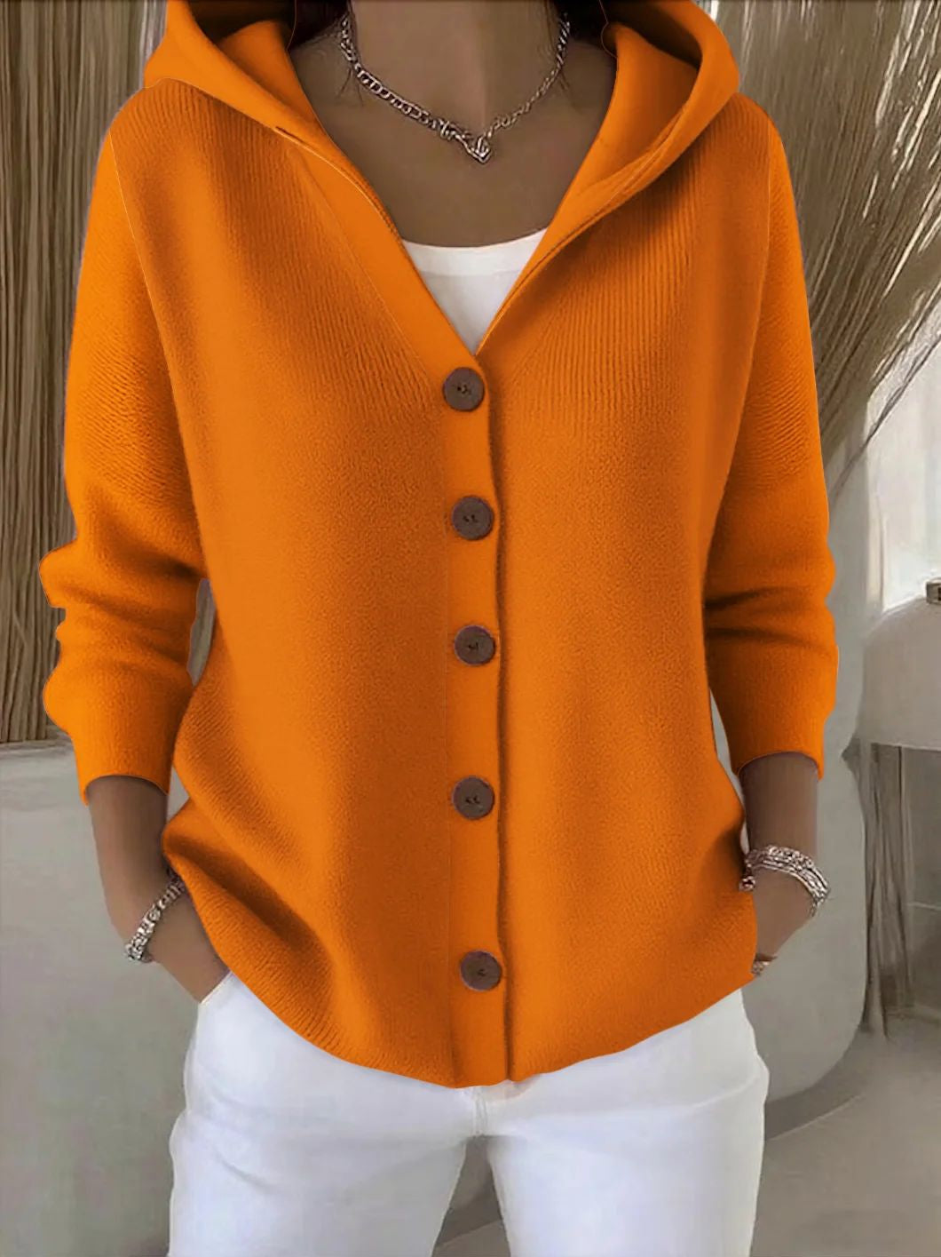 Darienne hooded knit cardigan, sixth colourway | Ellie Dublin