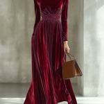 Marie | Pleated Maxi Dress – view 3