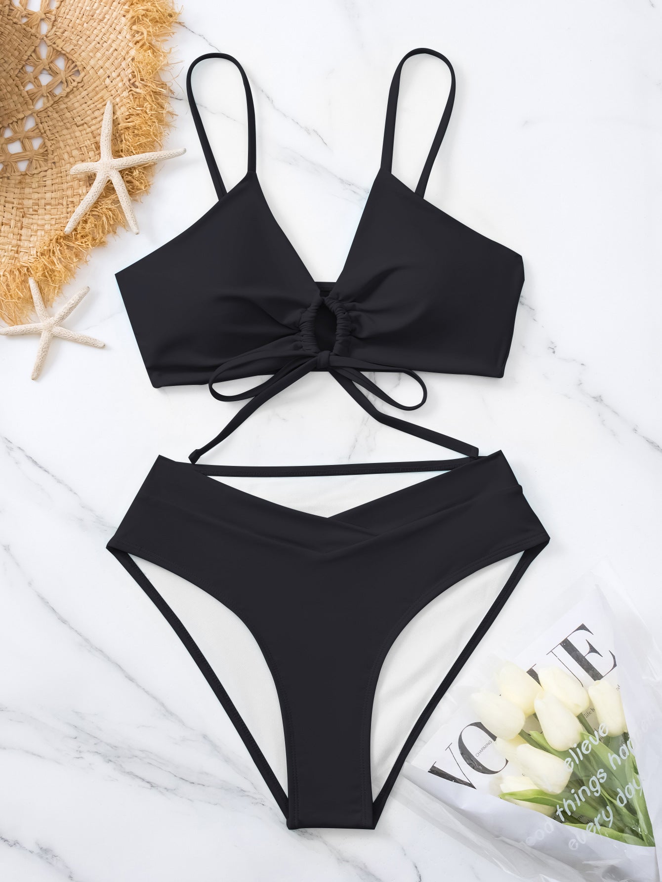 Clotilde | Front Knot Two-Piece Bikini Set – view 16