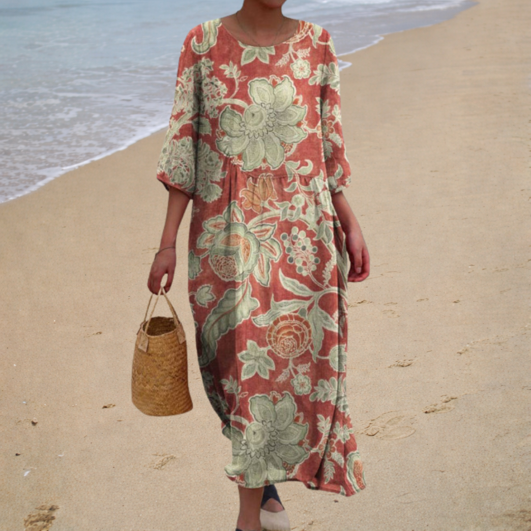Zoe - Chic and Comfortable Long Flowing Dress – view 2