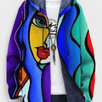 Nuala abstract multicoloured hooded cardigan | Ellie Dublin