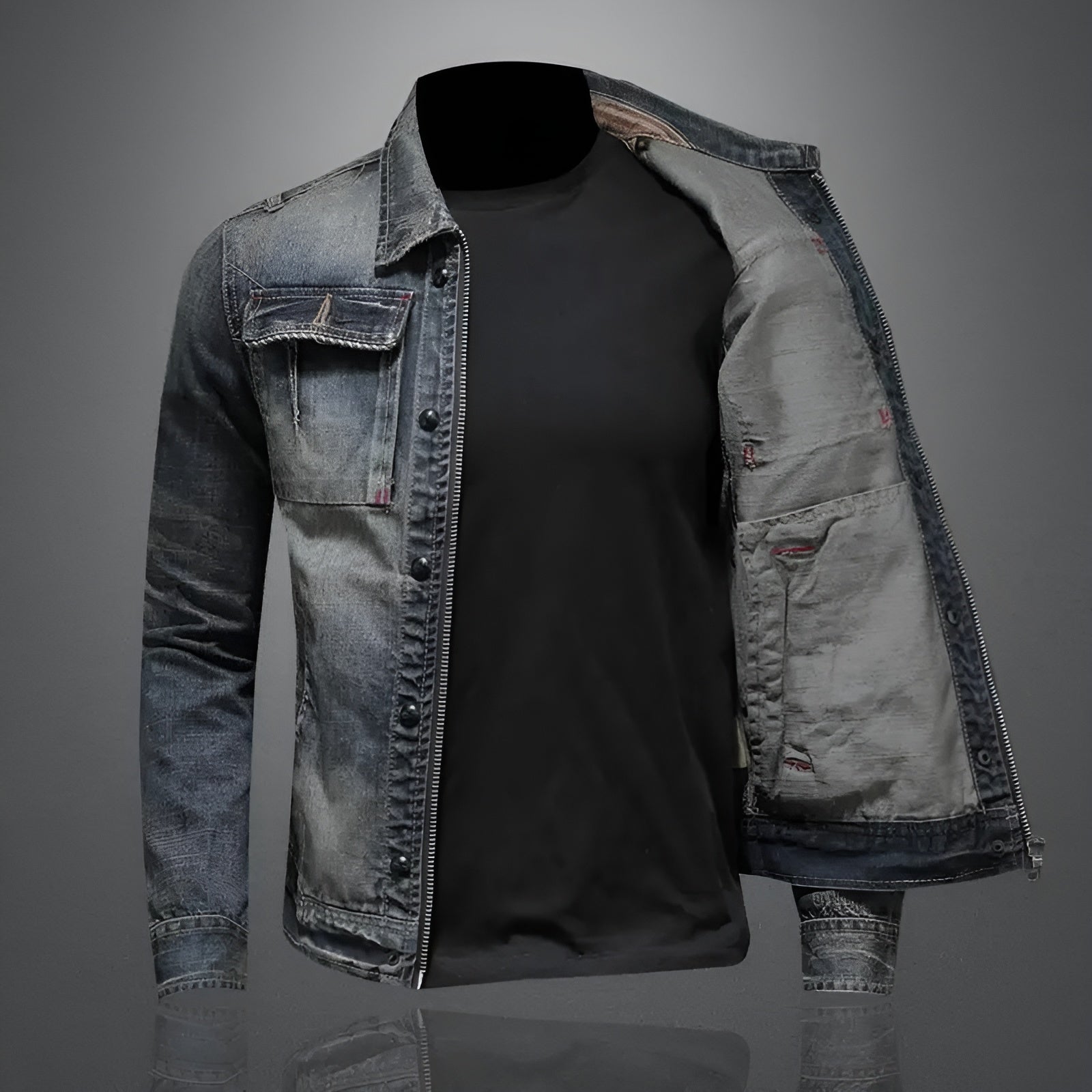 Carlo™ | Classic Vintage Denim Jacket – view 3