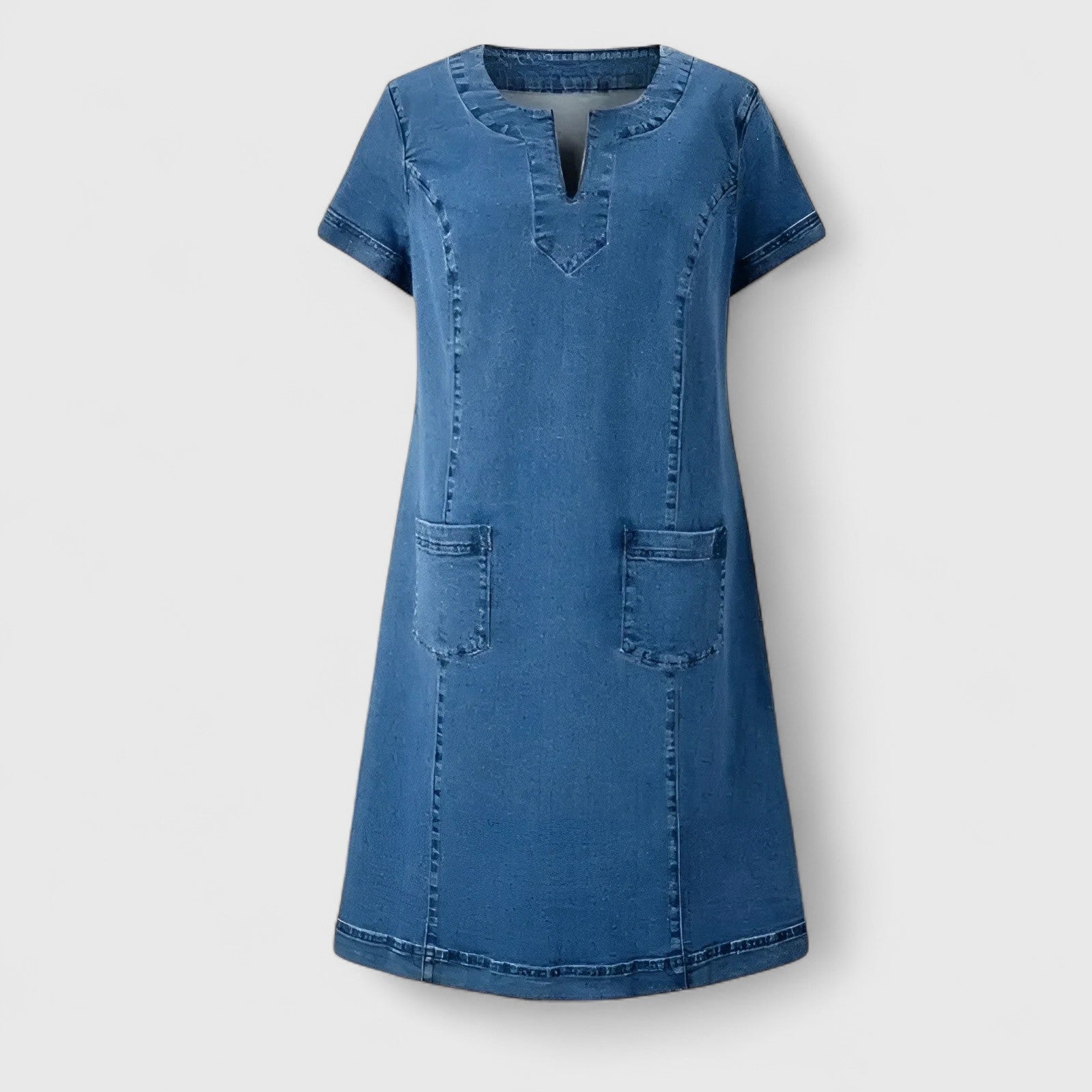 Christine | Elegant Denim Dress – view 3