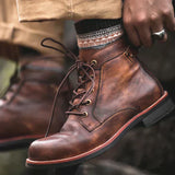 Fanum | Vintage-Inspired Men's Rounded Toe Boots – view 4