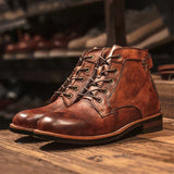 Fanum | Vintage-Inspired Men's Rounded Toe Boots – view 3