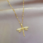 Dragonfly Crystal Necklace – Emblem of Change and Elegance
