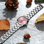 Nika® Silver Watch featuring a Pink Dial – view 2