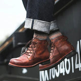 Fanum | Vintage-Inspired Men's Rounded Toe Boots – view 5