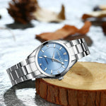 Nika® Silver Watch featuring a Pink Dial – view 3